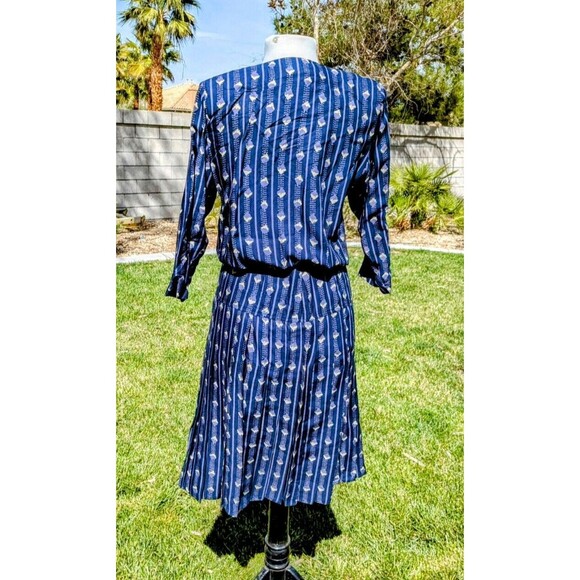 VTG Cynthia Howie Buhon Sz8 1980s Graphic Matching 2pc Top + Maxi Dress Set EUC - Picture 2 of 5